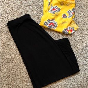 Black maxi skirt